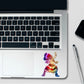 Anime Warrior Red White Holographic Stickers