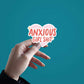 Anxious Girl Shit Sticker waterproof vinyl decal for laptop, bike, car & bottle