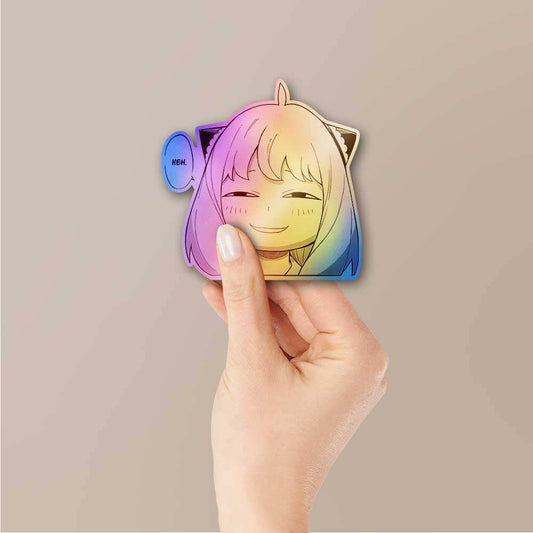 Anya Heh Holographic Sticker - STICK IT UP