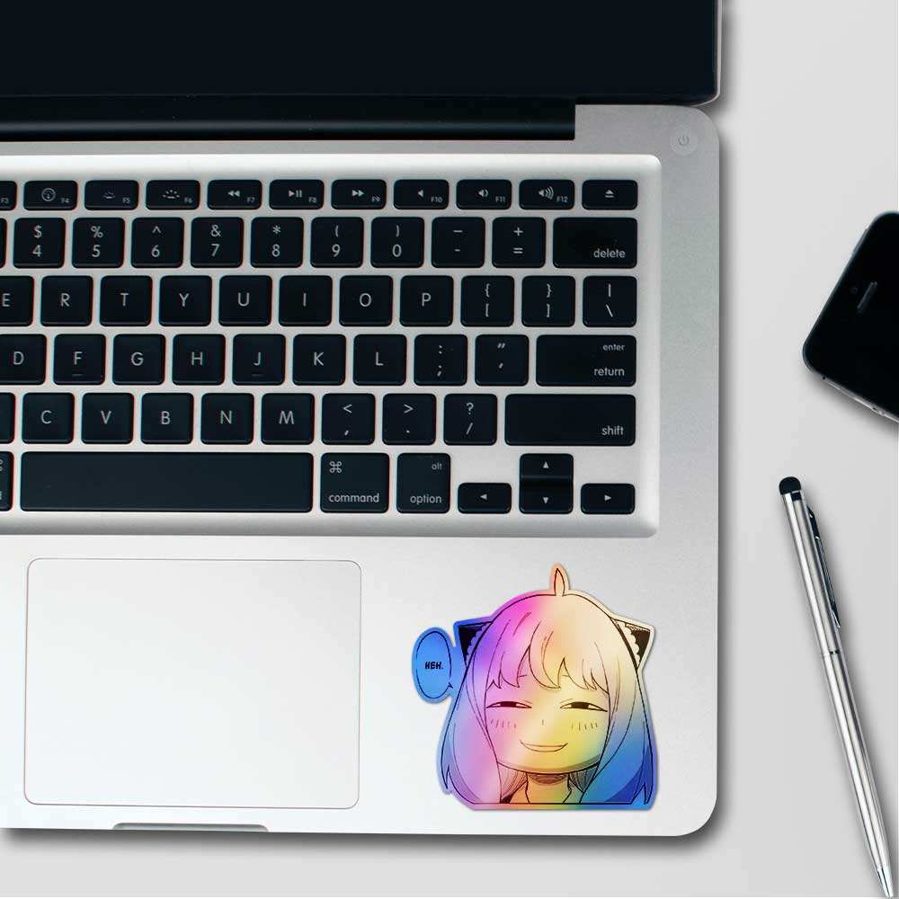 Anya Heh Holographic Sticker waterproof vinyl decal for laptop, bike, car & bottle
