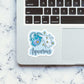Aqaurious Energy Sticker waterproof vinyl decal for laptop, bike, car & bottle