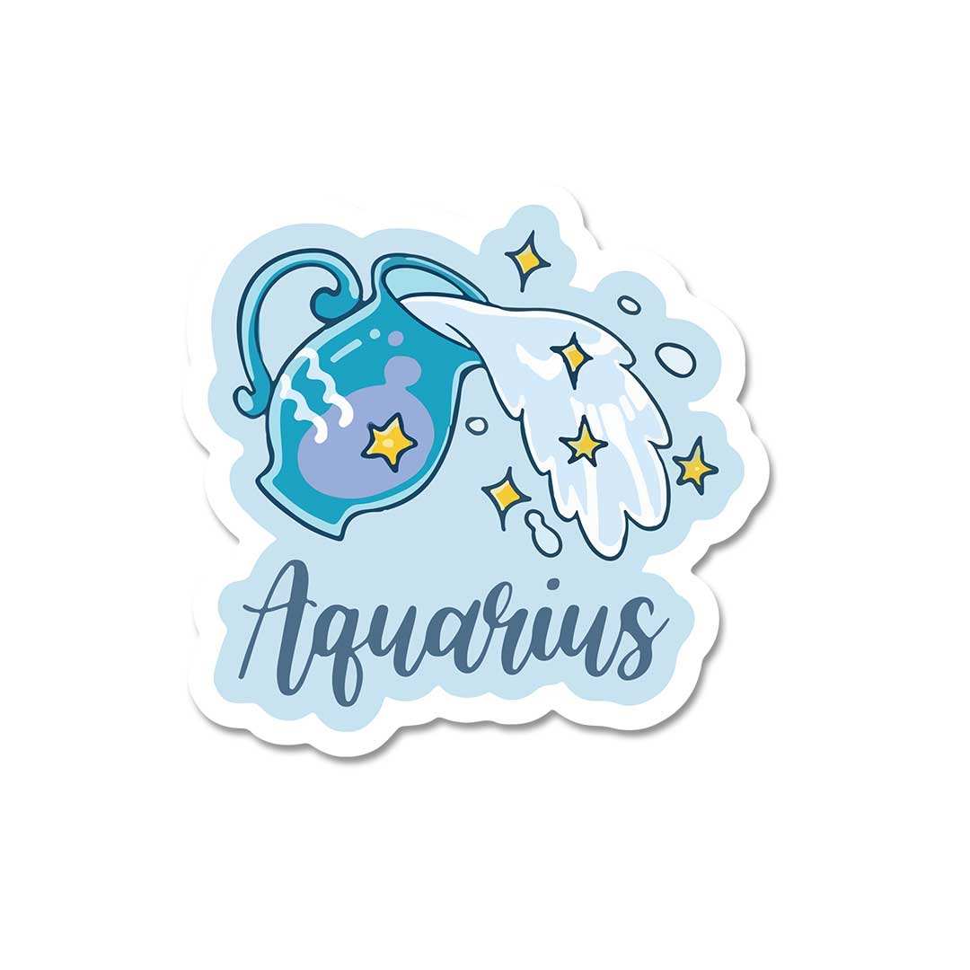 Aqaurious Energy Sticker waterproof vinyl decal for laptop, bike, car & bottle