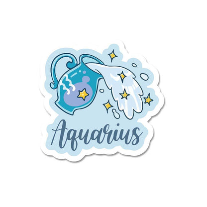 Aqaurious Energy Sticker waterproof vinyl decal for laptop, bike, car & bottle