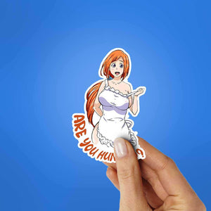 Are You Hungry Sticker waterproof vinyl decal for laptop, bike, car & bottle