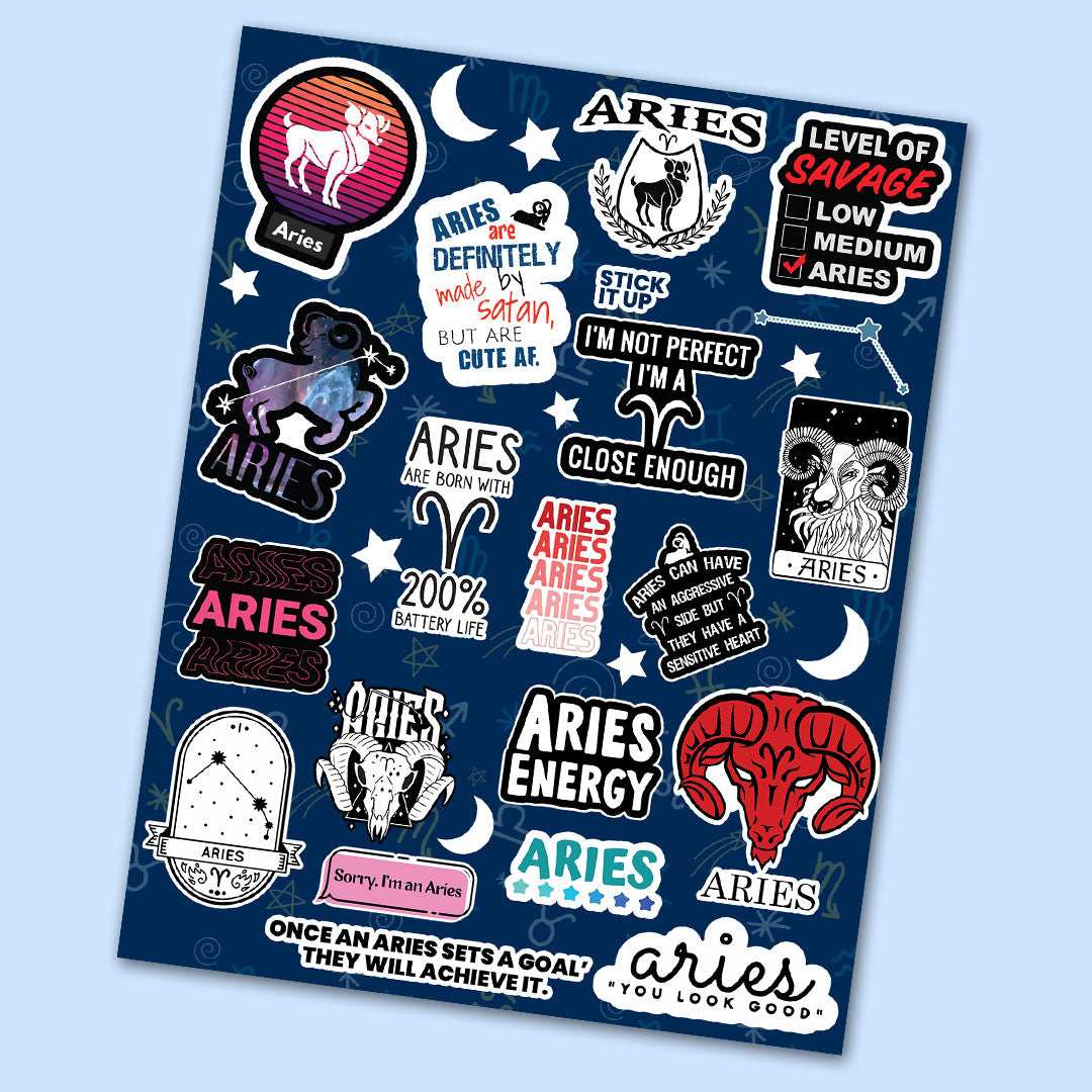 Aries Mini Stickers Sheet - STICK IT UP