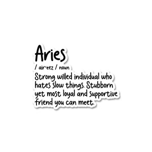 Aries Sticker waterproof vinyl decal for laptop, bike, car & bottle