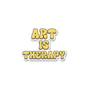Art Is Tharepy Sticker waterproof vinyl decal for laptop, bike, car & bottle