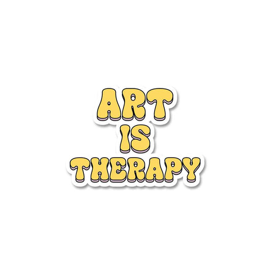 Art Is Tharepy Sticker waterproof vinyl decal for laptop, bike, car & bottle