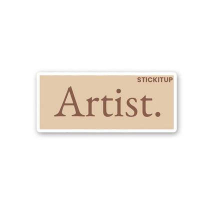 Artist Sticker waterproof vinyl decal for laptop, bike, car & bottle
