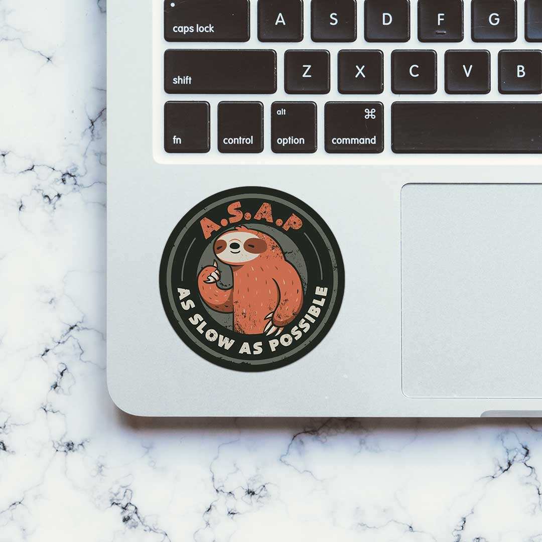 As Slow As Possible Sticker waterproof vinyl decal for laptop, bike, car & bottle