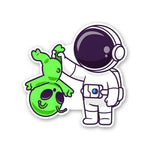 Astronaut Caught Alien Sticker waterproof vinyl decal for laptop, bike, car & bottle