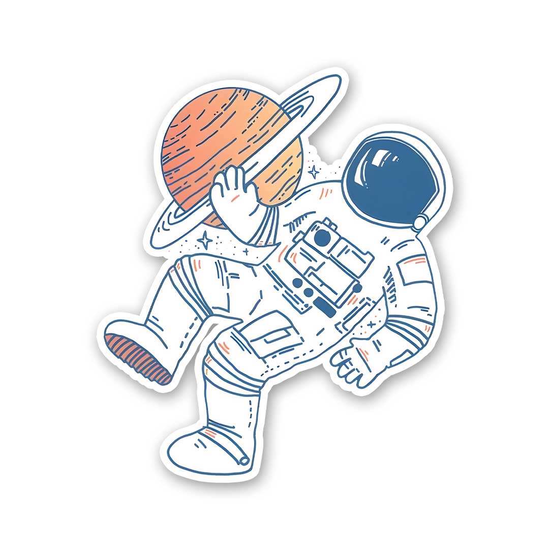 Astronaut Floting Sticker - STICK IT UP