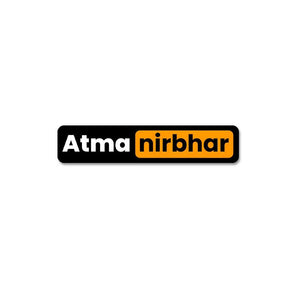 Atma - Nirbhar Sticker waterproof vinyl decal for laptop, bike, car & bottle