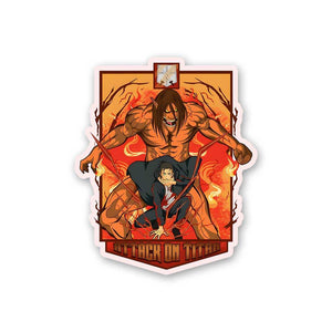 Attack On Titan Sticker waterproof vinyl decal for laptop, bike, car & bottle