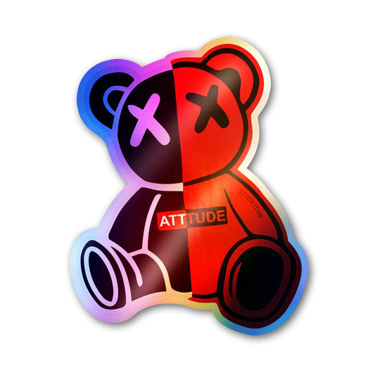 Atttude Sticker Holographic Stickers waterproof vinyl decal for laptop, bike, car & bottle