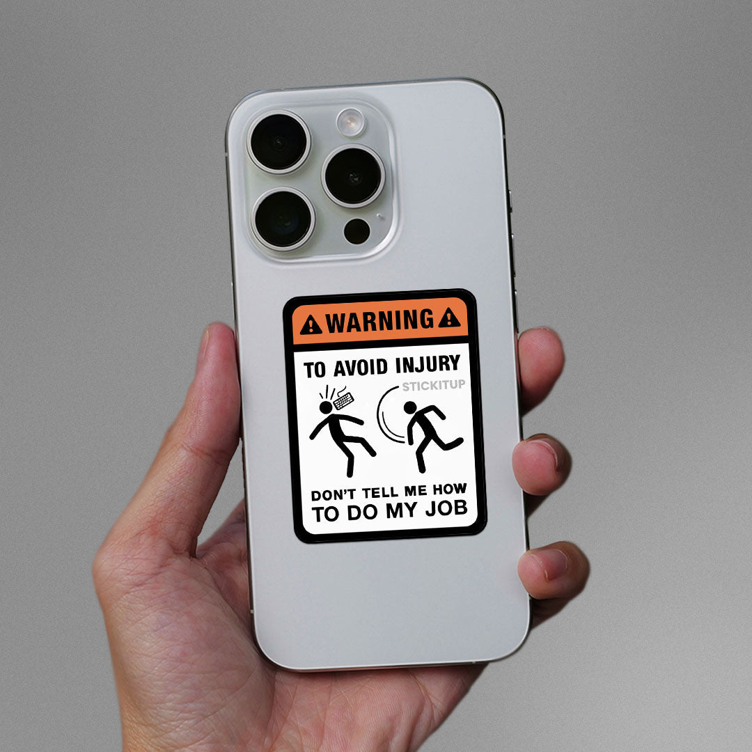 Injury Sticker Buy Avoid Injury Sticker Online | Premium Waterproof Vinyl | STICK IT UP
