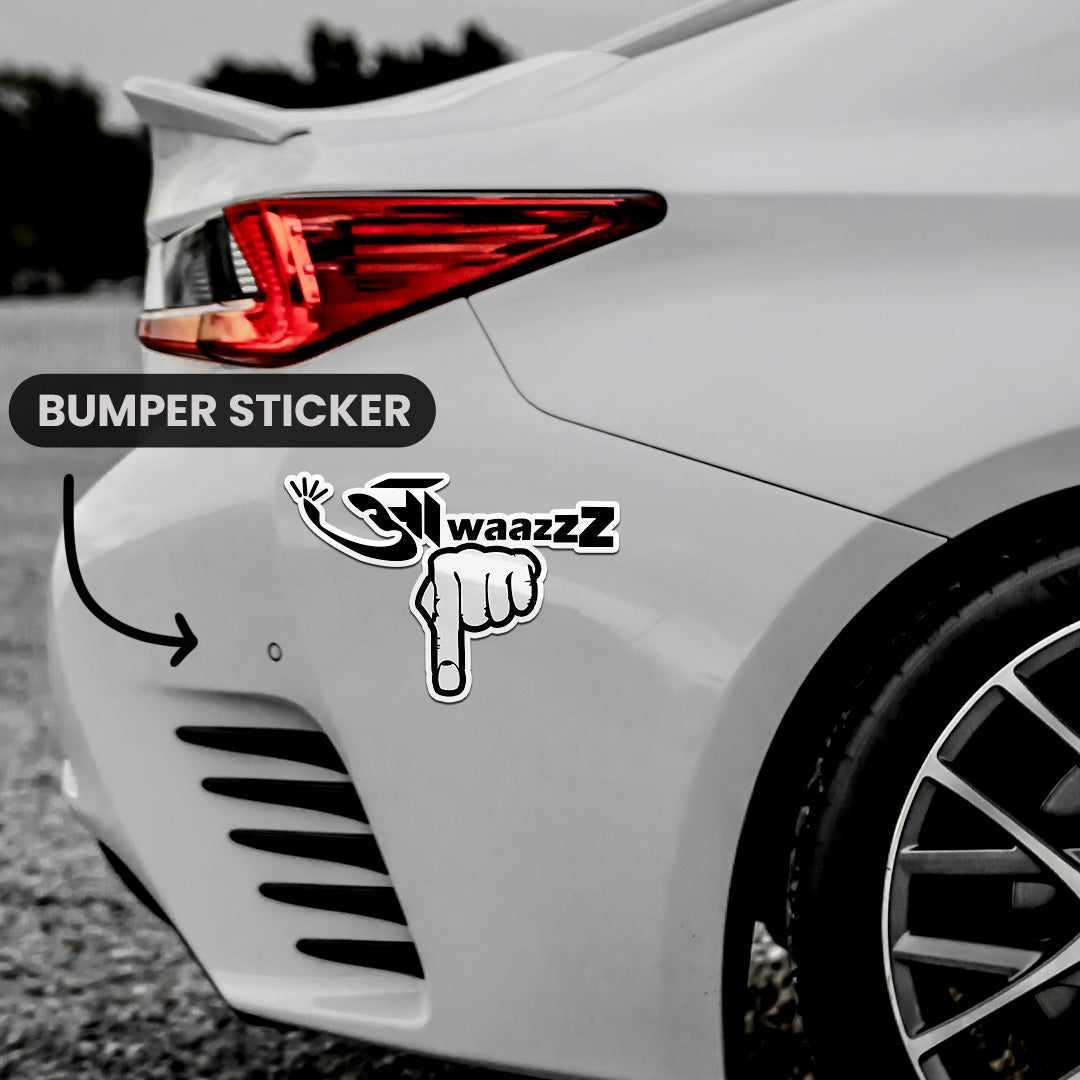 Awaazz Niche Bumper Sticker waterproof vinyl decal for laptop, bike, car & bottle