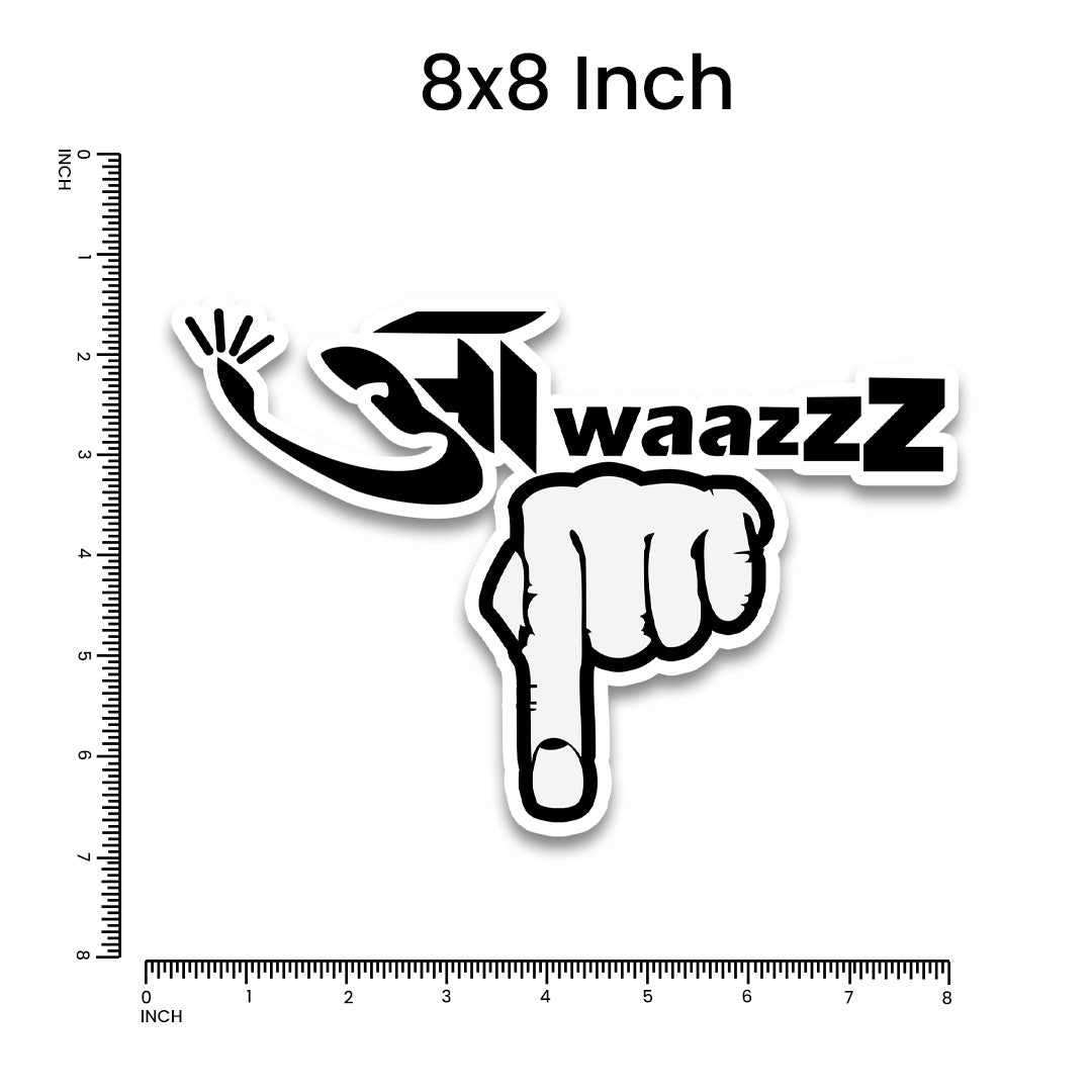 Awaazz Niche Bumper Sticker waterproof vinyl decal for laptop, bike, car & bottle