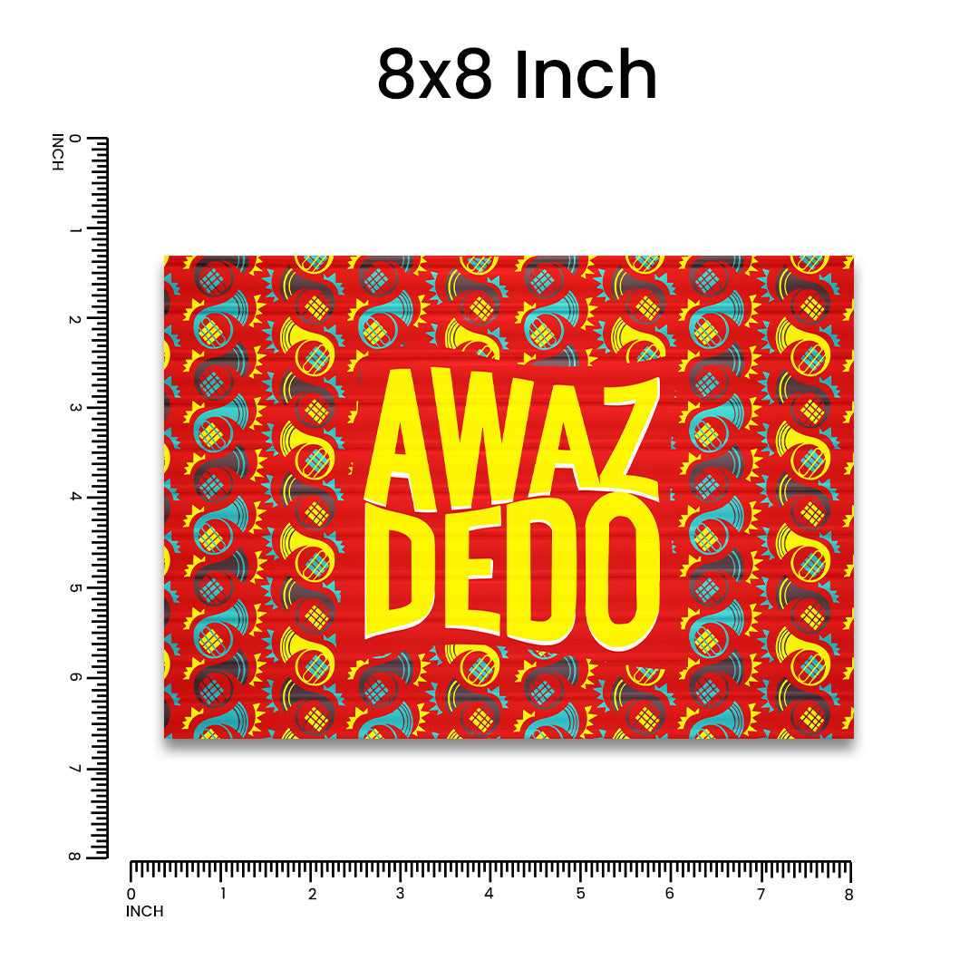 AWAZ DEDO Bumper Sticker waterproof vinyl decal for laptop, bike, car & bottle
