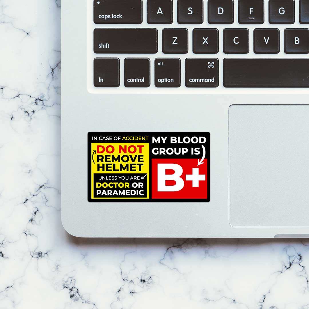 B Positive Sticker waterproof vinyl decal for laptop, bike, car & bottle
