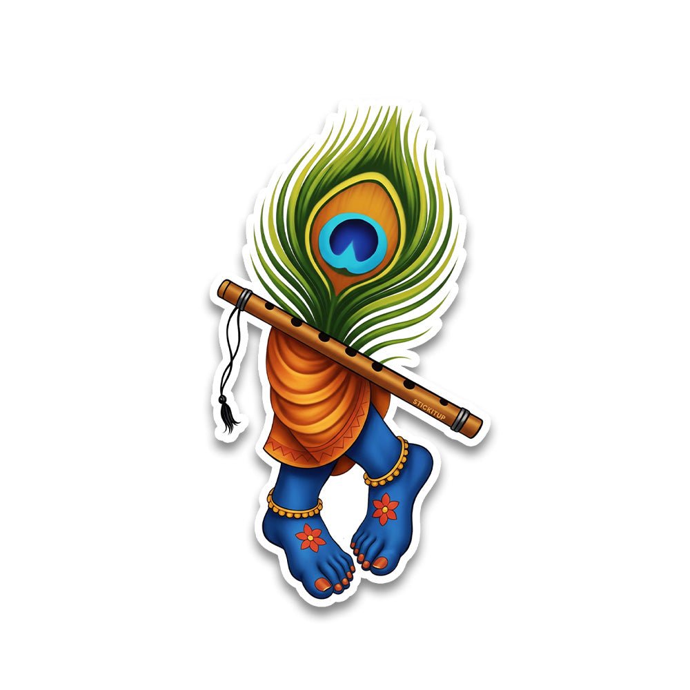 Baal Krishna Bumper Sticker waterproof vinyl decal for laptop, bike, car & bottle