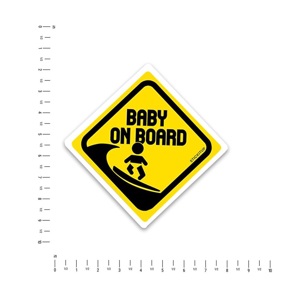 Baby on board Bumper Sticker waterproof vinyl decal for laptop, bike, car & bottle