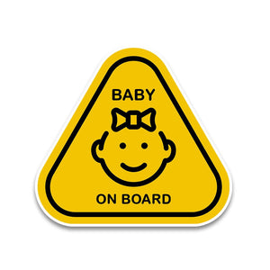 Baby On board Bumper Sticker waterproof vinyl decal for laptop, bike, car & bottle