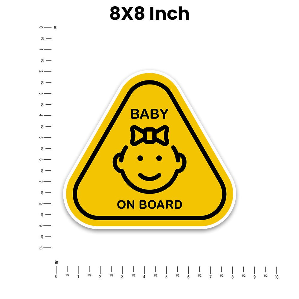 Baby On board Bumper Sticker waterproof vinyl decal for laptop, bike, car & bottle