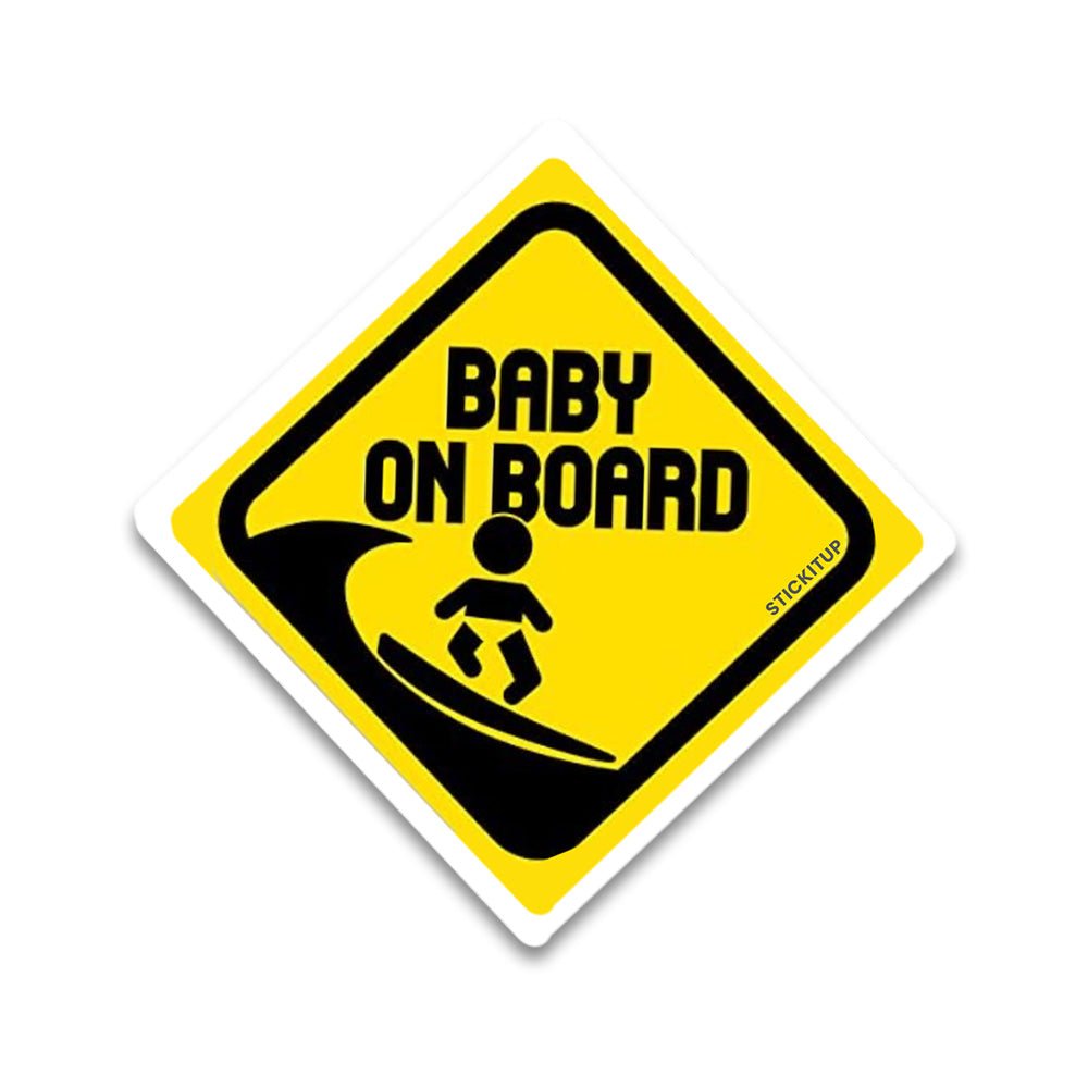 Baby on board Bumper Sticker waterproof vinyl decal for laptop, bike, car & bottle