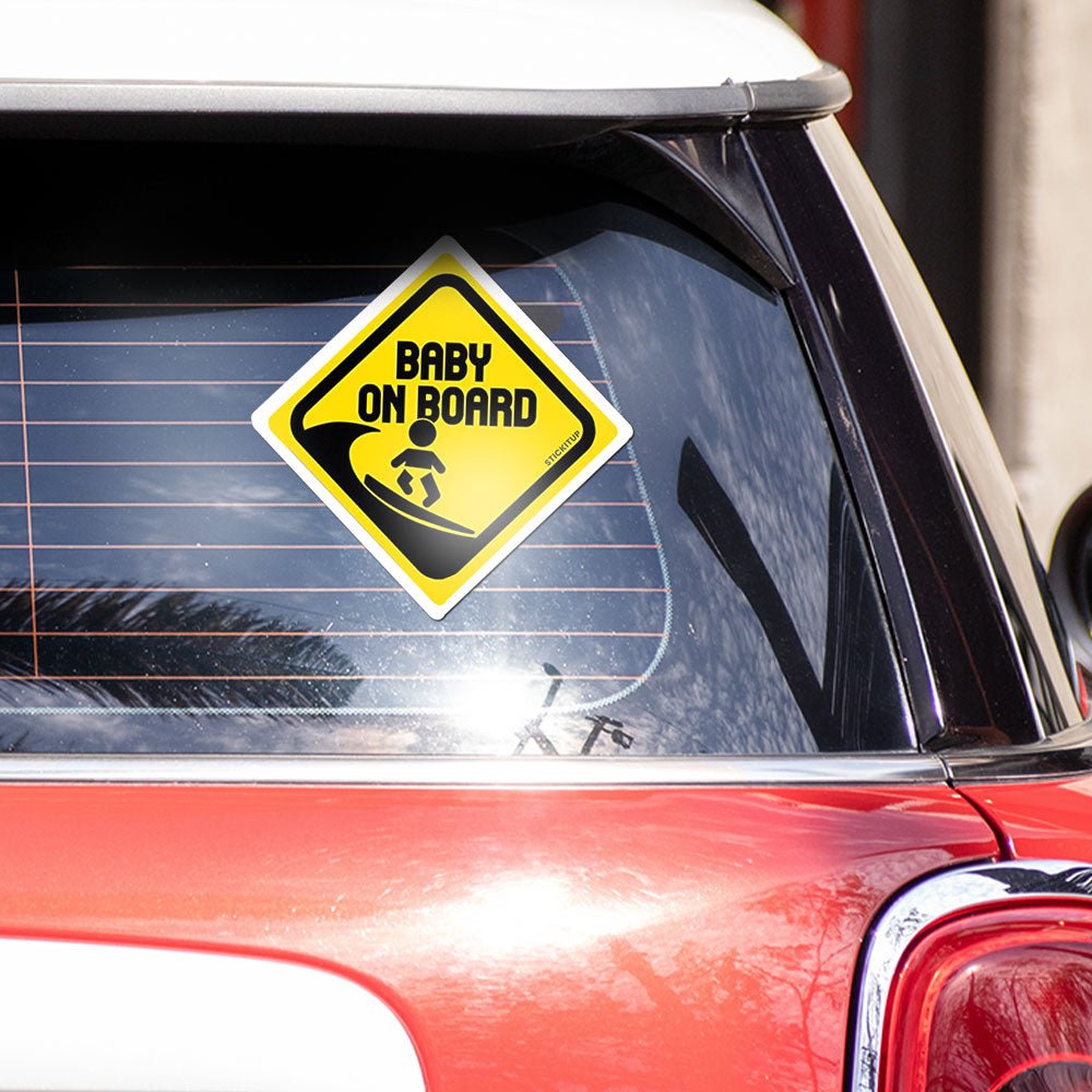 Baby on board Bumper Sticker waterproof vinyl decal for laptop, bike, car & bottle