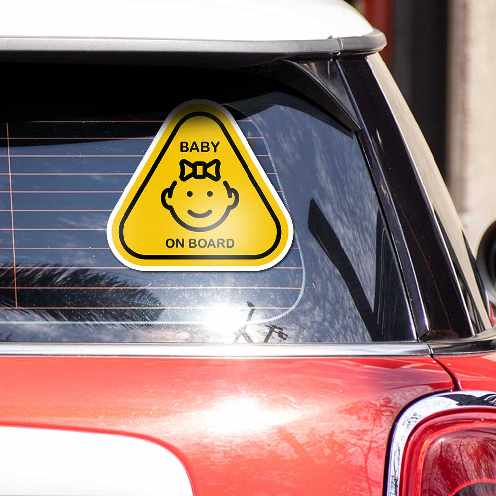 Baby On board Bumper Sticker waterproof vinyl decal for laptop, bike, car & bottle