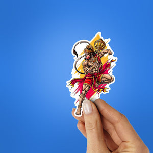 Bajrangi Sticker waterproof vinyl decal for laptop, bike, car & bottle