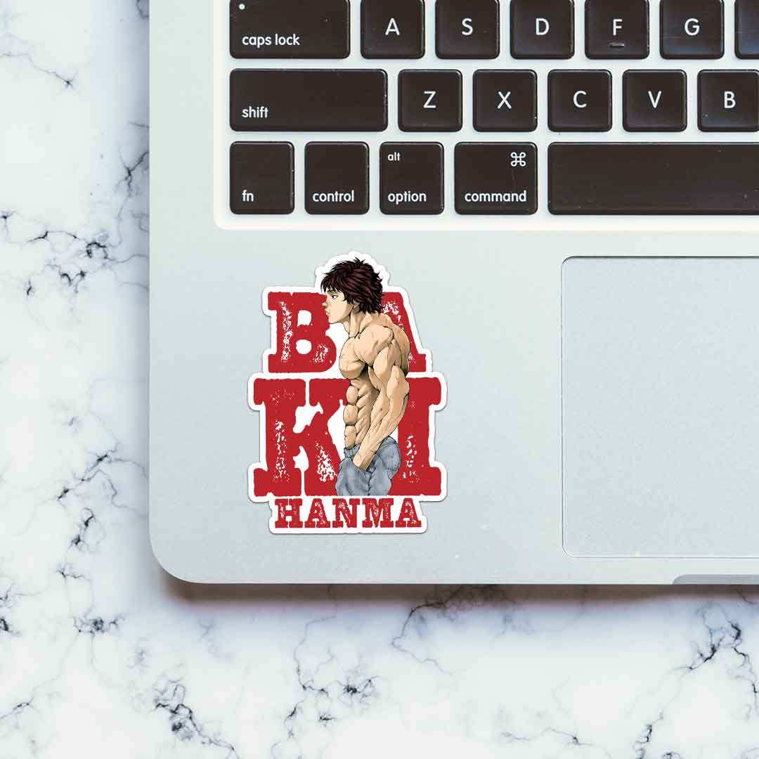 Baki 0.1 Sticker waterproof vinyl decal for laptop, bike, car & bottle