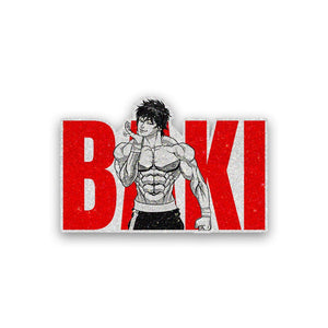 Baki 0.3 Glitter Sticker waterproof vinyl decal for laptop, bike, car & bottle