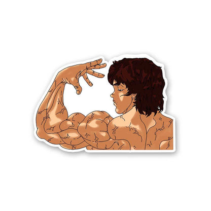 Baki Back Sticker waterproof vinyl decal for laptop, bike, car & bottle