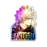 Bakugou Holographic Stickers waterproof vinyl decal for laptop, bike, car & bottle