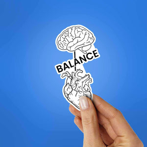 Balance Sticker waterproof vinyl decal for laptop, bike, car & bottle