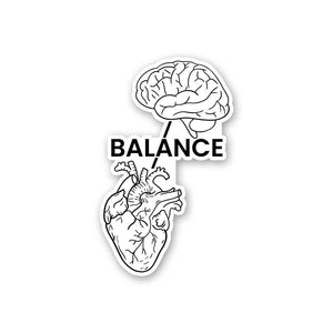 Balance Sticker waterproof vinyl decal for laptop, bike, car & bottle