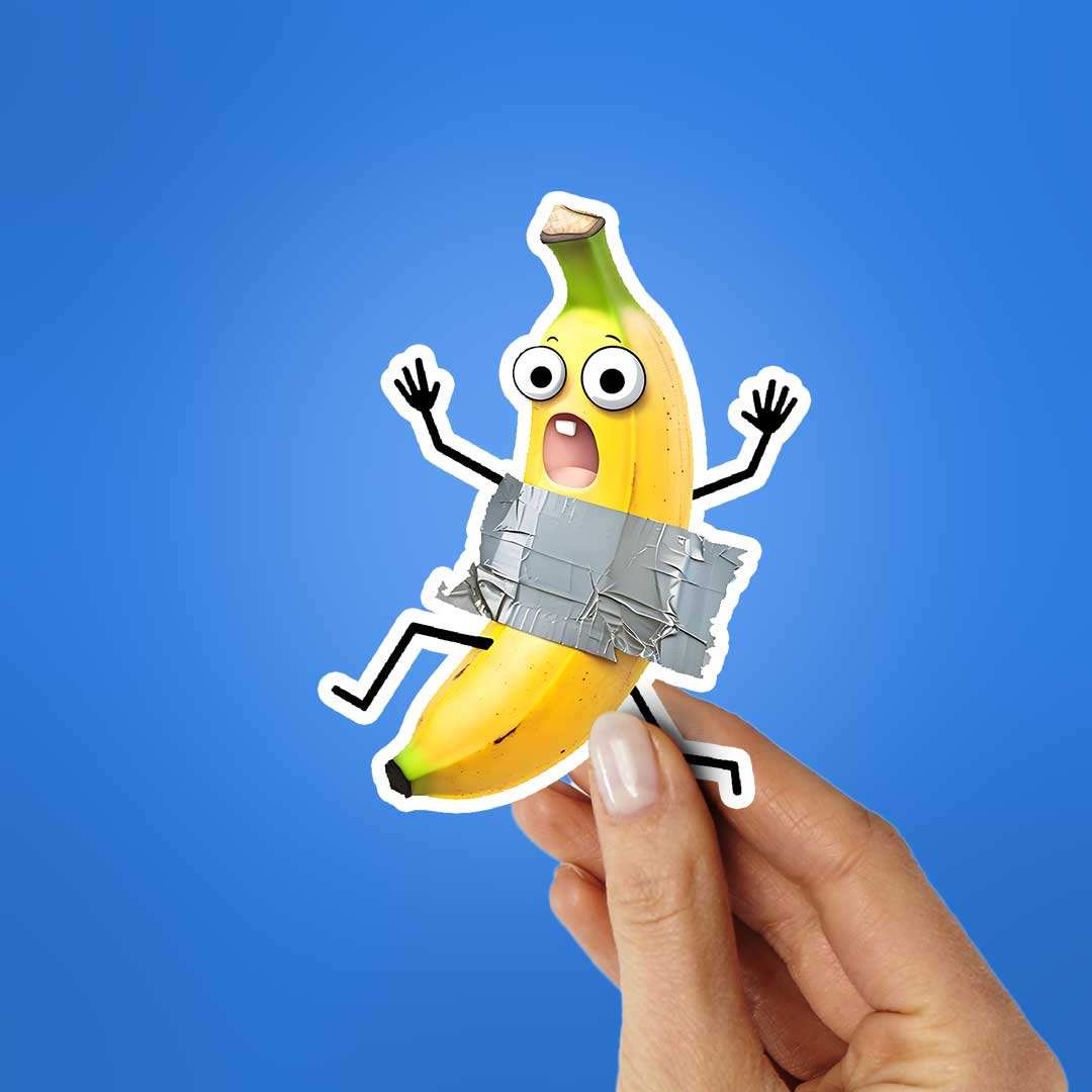 Banana Sticker waterproof vinyl decal for laptop, bike, car & bottle