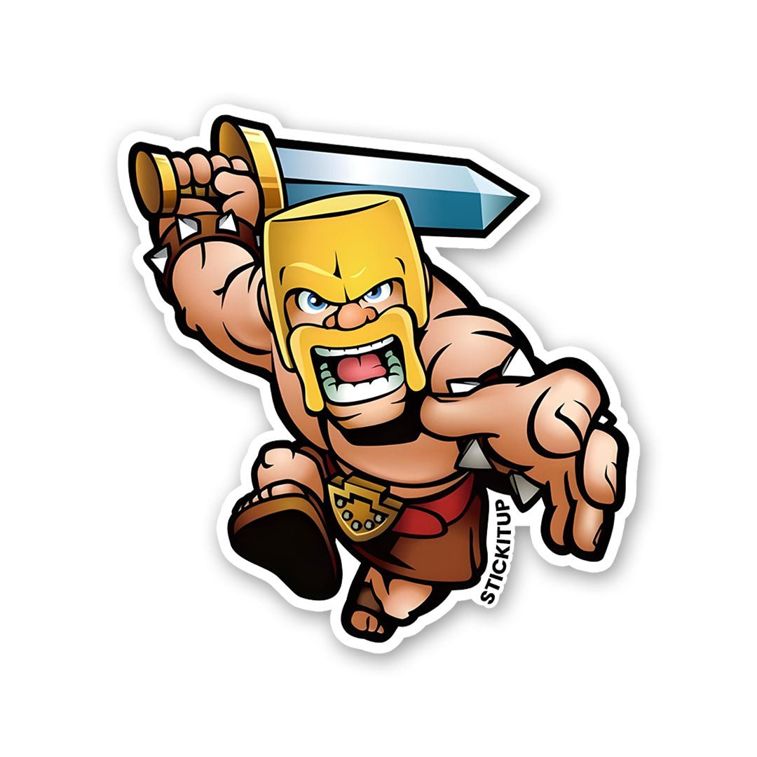 BARBARIAN Sticker waterproof vinyl decal for laptop, bike, car & bottle