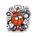 Basketball Beatbox Sticker waterproof vinyl decal for laptop, bike, car & bottle