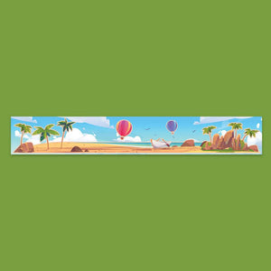 Beach Infinity Sticker waterproof vinyl decal for laptop, bike, car & bottle
