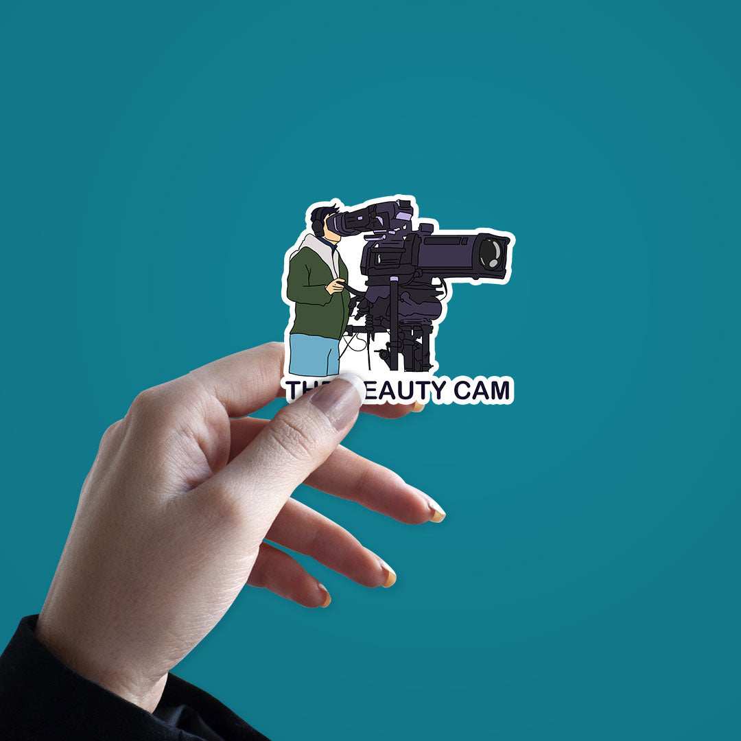 Beauty cam Sticker waterproof vinyl decal for laptop, bike, car & bottle