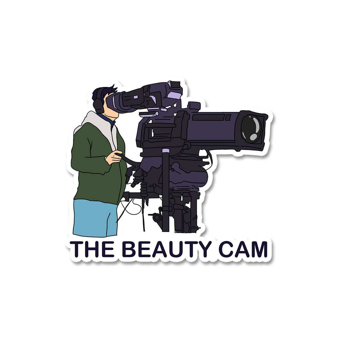 Beauty cam Sticker waterproof vinyl decal for laptop, bike, car & bottle