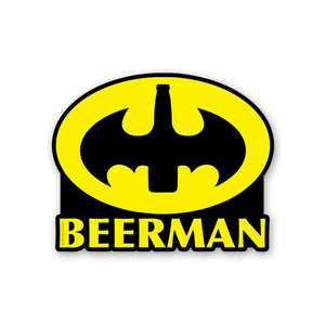 Beerman Sticker waterproof vinyl decal for laptop, bike, car & bottle