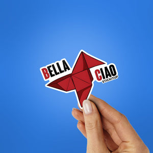 BELLA CIAO Sticker waterproof vinyl decal for laptop, bike, car & bottle