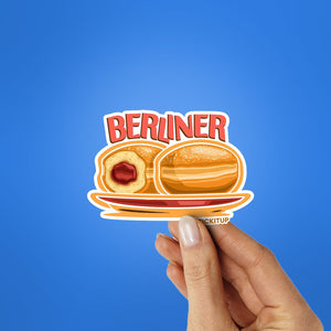 BERLINER Sticker waterproof vinyl decal for laptop, bike, car & bottle