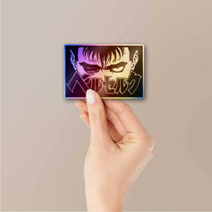 Berserk Holographic Sticker waterproof vinyl decal for laptop, bike, car & bottle