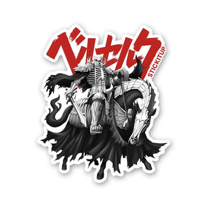 BERSERK SKULL KNIGHT Sticker waterproof vinyl decal for laptop, bike, car & bottle
