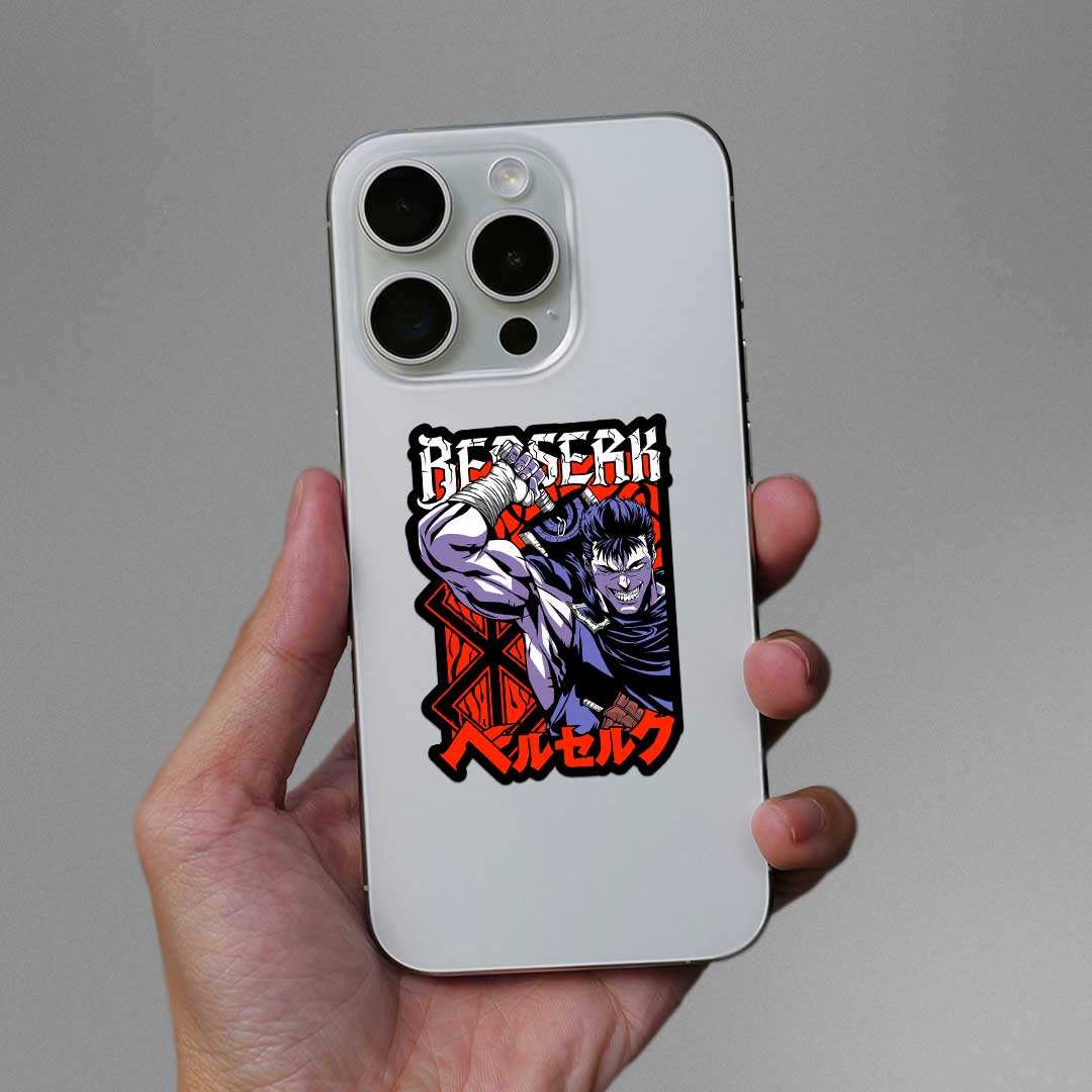 Berserk Sticker waterproof vinyl decal for laptop, bike, car & bottle